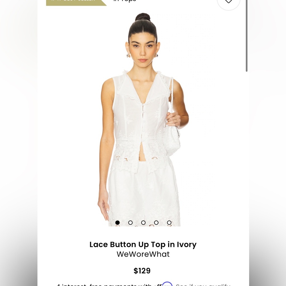 SOLD We wore what lace ivory top size small